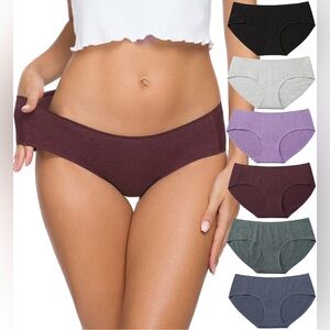 Altheanray Cotton Hipster Panties Underwear Women's L Seamless 6 Pack